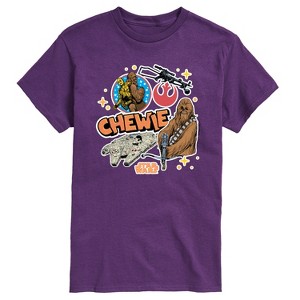 Men's - Star Wars - Chewie Stickers Short Sleeve Graphic T-Shirt - 1 of 3