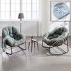 KWPZQEB Outdoor Rocking Chair, Rattan Rocking Chair with Padded Cushion, Modern Cozy Lounge Rocker Chair for Balcony Porch Patio - 4 of 4