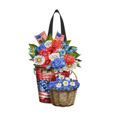 Briarwood Lane Spring Door Hanger 19x14 Red White and Beautiful For Spring Door Hanger