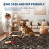 Modern Washable Area Rug for Living Room, Floral Pattern Floor Mat with Non Slip Backing, Low Pile Stain Resistant Lightweight Carpe - 4 of 4