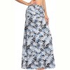 Women's Stylish Spandex Flare Maxi Skirt - Comfy Fold-Over Design Long Skirt for Effortless Style #4 - 4 of 4
