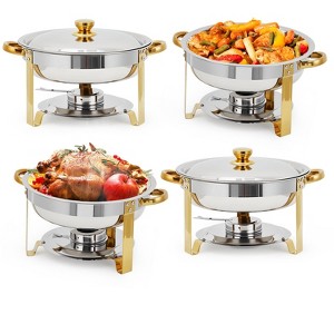 Garvee Chafing Dishes for Buffet Set, 5 QT Round Buffet Servers and Food Warmer Set with Lid, Stainless Steel Chafers for Catering Parties - 1 of 4
