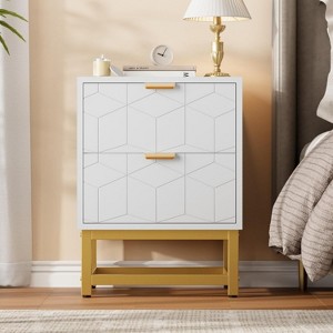 2 Drawers Dresser, Small Dresser Chest of Drawers, Modern Nightstand for Bedroom, End Table with Drawer for Living Room, Hallway, Entryway - 1 of 4
