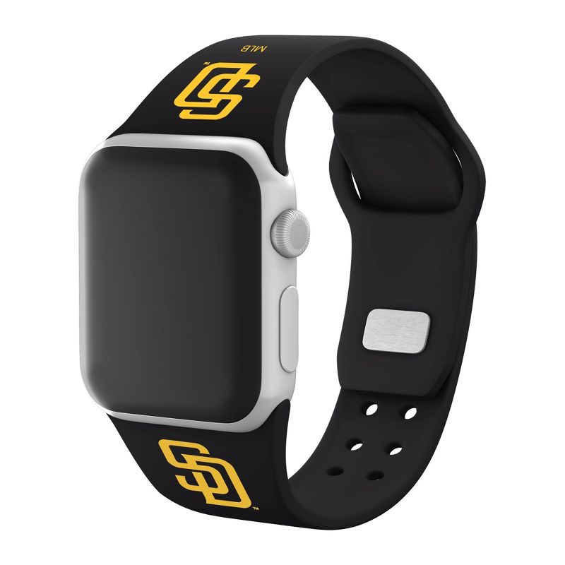 MLB San Diego Padres Apple Watch Compatible Silicone Band - Black
, 1 of 4