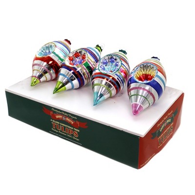 Shiny Brite 6.5" Cc Tulips With Reflectors Ornaments  -  Tree Ornaments