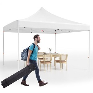 Coucheta 10x10 Commercial Pop Up Canopy Tent - PU Coated Waterproof Fabric, Heavy Duty All-Season Shelter with Roller Bag for Events/Camping - 1 of 4