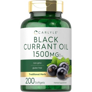 Carlyle Black Currant Oil 1500mg | 200 Softgels - 1 of 4