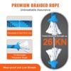 VEVOR 10.5 mm Static Climbing Rope, 9.7M(32ft), 25KN Breaking Tension, Fiber Rope with Steel Snap Hooks for Escape, Rappelling, Fire Rescue, Blue - 4 of 4