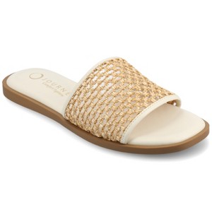 Journee Women's Comfort System Prisilla Flat Sandals - 1 of 4