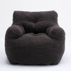 Soft Teddy Fabric Tufted Foam Bean Bag Chair - 3 of 4