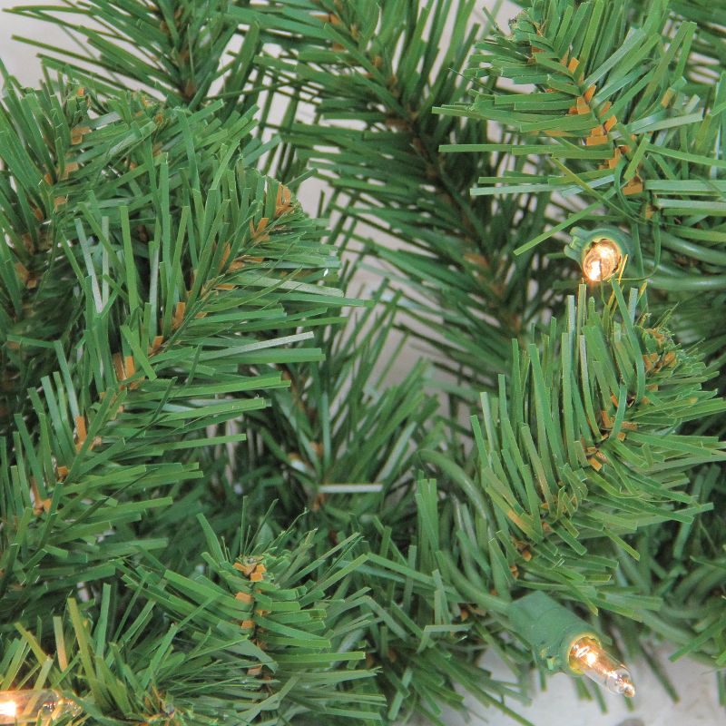 Northlight 4pc Artificial Christmas Tree Winter Spruce, Wreath and Garland Set 6.5' - Clear Lights, 6 of 9