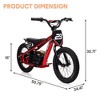 Red Electric Dirt Bike, 360W Kids Dirt Bike, Electric Motorcycle, Adjustable Speeds 6.84/11.81/15.53 MPH, Kids Electric Bikes 6-12, 16" Off-Road Whee - 4 of 4