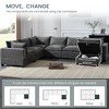 118'' Oversized Chenille Modular U-Shaped Sectional Cloud Sofa with Movable Storage Ottoman, Free combination - 2 of 4