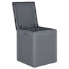 VidaXL Patio Storage Box Gray PP Rattan 23.8 gal - 3 of 4