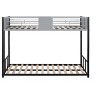 Okak Twin over Twin Metal Floor/Tall Bunk Bed with Vent Board, Noise Reduced Kids Bunk Beds with Safety Guardrail, Heavy-Duty Bed Frames for Bedroom - 4 of 4