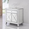 Elegant Lighting 1 Drawer 2 Doors Cabinet 28 in. x 13-1/4 in. x 28-1/4 in. in silver paint - 2 of 4