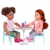Our Generation Furniture Playset for 18" Dolls - Table for Two in White & Blue - image 3 of 4