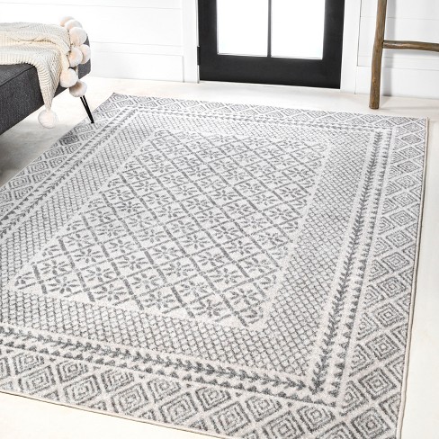  Casual Vintage White Grey Area Rug 2'6X4' Size Rectangular  Modern Geometric Abstract Fresh Pattern Supreme Warm Soft Underfoot Surface  Subtle Comfort Level Graceful Decor Match Smooth Unit: Home & Kitchen