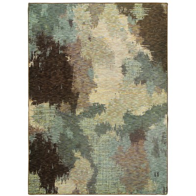 Oriental Weavers Evolution 8011B Blue/ Brown Indoor Area Rug - 5'3" x 7'3"