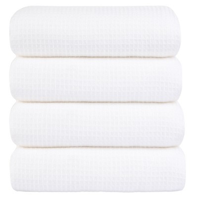 White Classic Luxury 100% Cotton Bath Towels Set Of 4 - 27x54 White :  Target