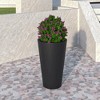 LeisureMod Pebble Fiberstone and MGO Clay Planter Tapered Round Planter Pot for Indoor and Outdoor - image 3 of 4