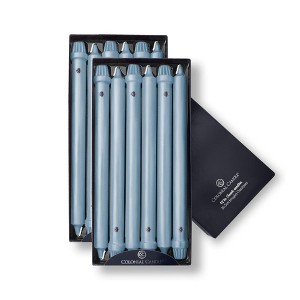 12ct 12" Coastal Blue Unscented Dripless Classic Taper Candle - Colonial Candle - 1 of 3