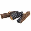 Barton Living 10Pc Ceramic Log Set Wood Style w/Stackable Gas Heat Resistant Realistic - 4 of 4