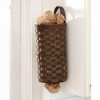 The Lakeside Collection Woven Farmhouse Basket-Look Plastic Bag Dispenser for Kitchen - 2 of 4