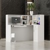 FUFU&GAGA Modern L-Shaped Solid + Manufactured Wood Reception Desk - 3 of 4