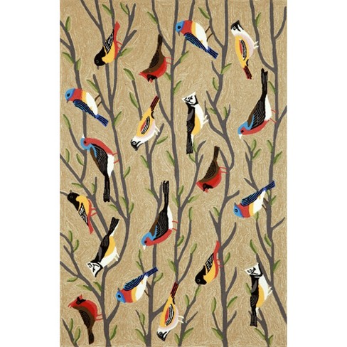 Roosters Black Indoor Outdoor Mats by Liora Manne