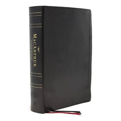 Nasb, MacArthur Study Bible, 2nd Edition, Genuine Leather, Black, Comfort Print - by  Thomas Nelson (Leather Bound)