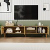 70 Inch Mid Century Modern TV Stand with Cabinets, Wood Media Console Entertainment Center with Storage for Living Room, Bedroom - 4 of 4