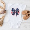 The Juniper Shop Coquette Patriotic Bow Baby Short Sleeve Bodysuit - 2 of 4