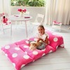 Butterfly Craze Floor Pillow Case, Mattress Bed Lounger Cover, Polka Hot Pink, King, Cozy Seating Solution for Kids & Adults - 3 of 4