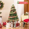 Tangkula 5/6/7 FT Christmas Tree Artificial Xmas Tree w/ 8 Lighting Modes 49/64/80 Warm LED Lights - 2 of 4