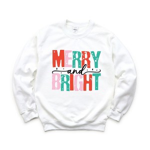 Simply Sage Market Women's Graphic Sweatshirt Merry and Bright Colorful - 1 of 4