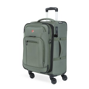 SWISSGEAR Zurich Softside Carry On Spinner Suitcase - Green: 8