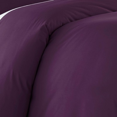Ultra-Soft Purple Microfiber Twin/Twin XL Duvet Cover Set
