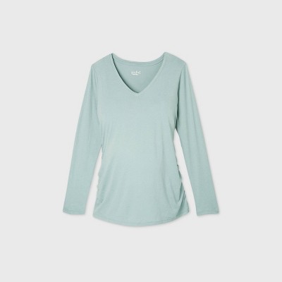 Long Sleeve Scoop Neck Maternity T-Shirt – Ingrid+Isabel