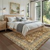 Washable Area Rug, Pastel Oriental Low-Pile Carpet, Stain-Resistant & Non-Slip Runner for Living Room Bedroom Kitchen Hallway Laundry - 2 of 4