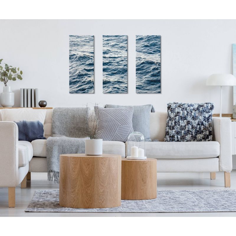 (Set of 3) 12&#34; x 28&#34; Coastal Ocean Waves by The Creative Bunch Studio Unframed Wall Canvas - Kate &#38; Laurel All Things Decor, 6 of 8