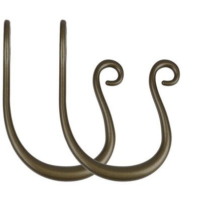 Zinc Curl Drapery Holdback - 6 Finishes