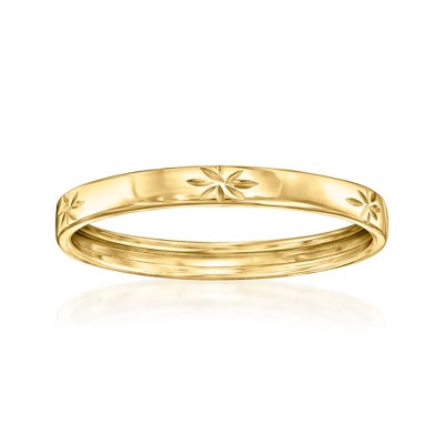Ross-Simons Italian 10kt Yellow Gold Diamond-Cut Star Ring