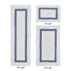 Hotel 3 PC Bath Rug 100% Premium Cotton Tufted Weave Two Tone Reversible Bathroom Rug, Super Soft Absorbent, Machine Washable Bath Mat - 2 of 4