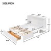 Queen Size Mobile Murphy Bed with Drawer and Little Shelves on Each Side, White - ModernLuxe - 4 of 4