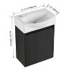 Grungis Modern Floating Bathroom Vanity Sink Combo with 1 Drawer,Modern Small Bathroom Sink Cabinet Set with Ceramic Basin - 3 of 4