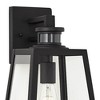 John Timberland Arrington Modern Outdoor Wall Light Fixtures Set of 2 Black Motion Sensor 14 3/4" Clear Glass for Post Exterior Barn Deck - image 2 of 4