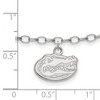 Black Bow Jewelry Sterling Silver Florida Gators NCAA Anklet 9 Inch - 2 of 4