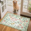 Pastoral Floral Washable Area Rug Non Slip Farmhouse Floor Cover Soft Non Shedding Indoor Rug Low Pile Foldable Carpet for Living Rom Bedroom Nursery - 3 of 4