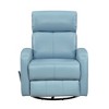 Genuine Leather Glider Swivel Recliner Chair with Solid Wood and Comfortable Cushions - 3 of 4